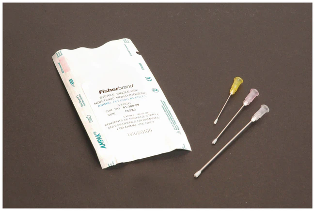 Fisherbrand&trade;&nbsp;Disposable Animal Feeding Needles 15G, 3 in., 7.6 cm