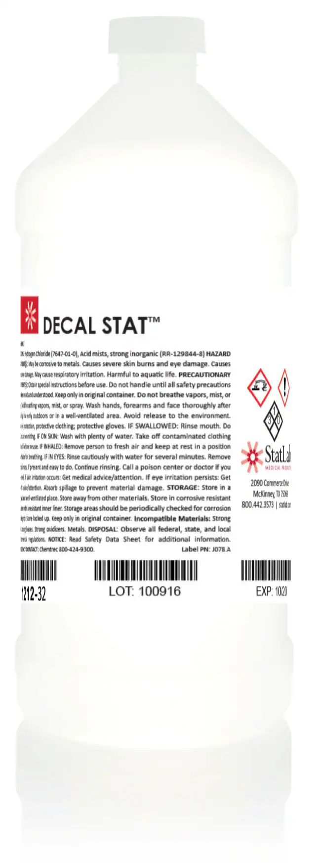 StatLab&trade;&nbsp;Decal Stat Decalcifier 4 x 32 oz. Bottle